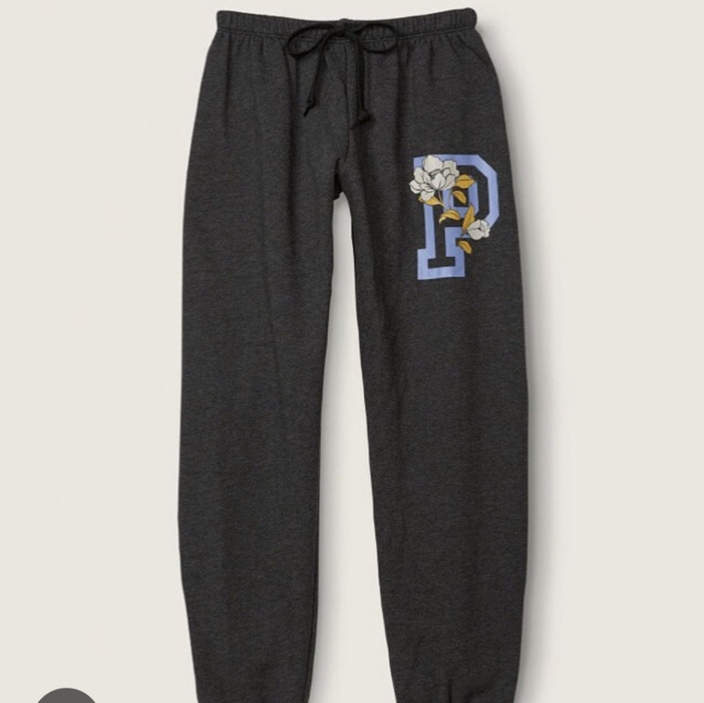 Vs pink classic pant NEW dark grey floral logo